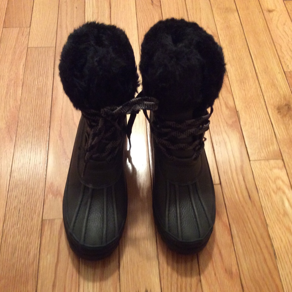 SPERRY Ladies Maritime Leather Black Boot